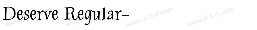 Deserve Regular字体转换